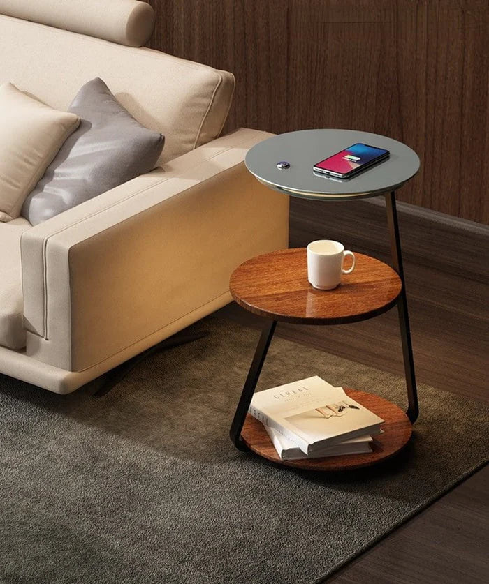 Modern bedside table with built-in LED lamp 10
