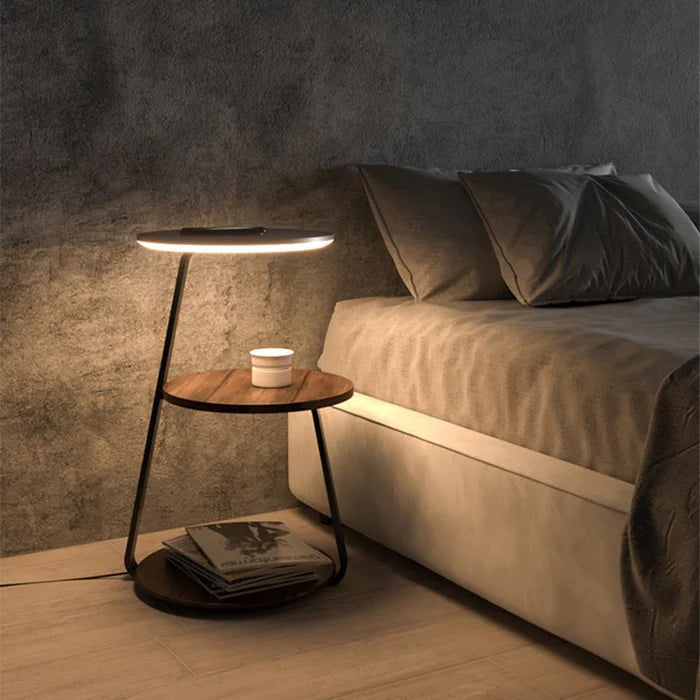 Modern bedside table with built-in LED lamp 1