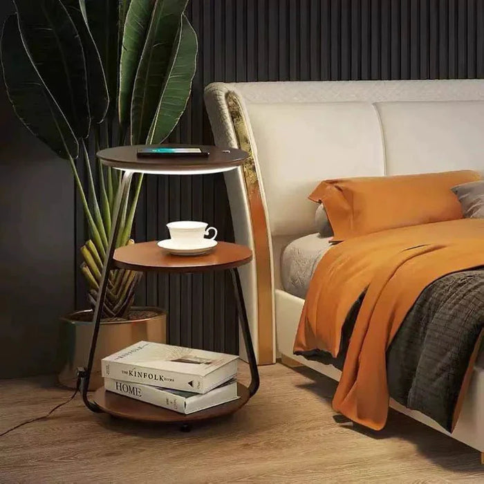 Modern bedside table with built-in LED lamp 8