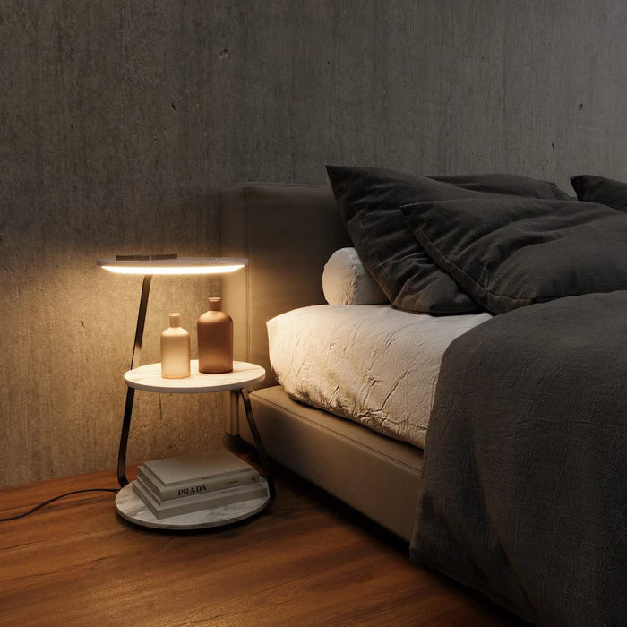 Modern bedside table with built-in LED lamp 0