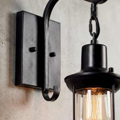 Elara Haus Iron Lantern Wall Sconce