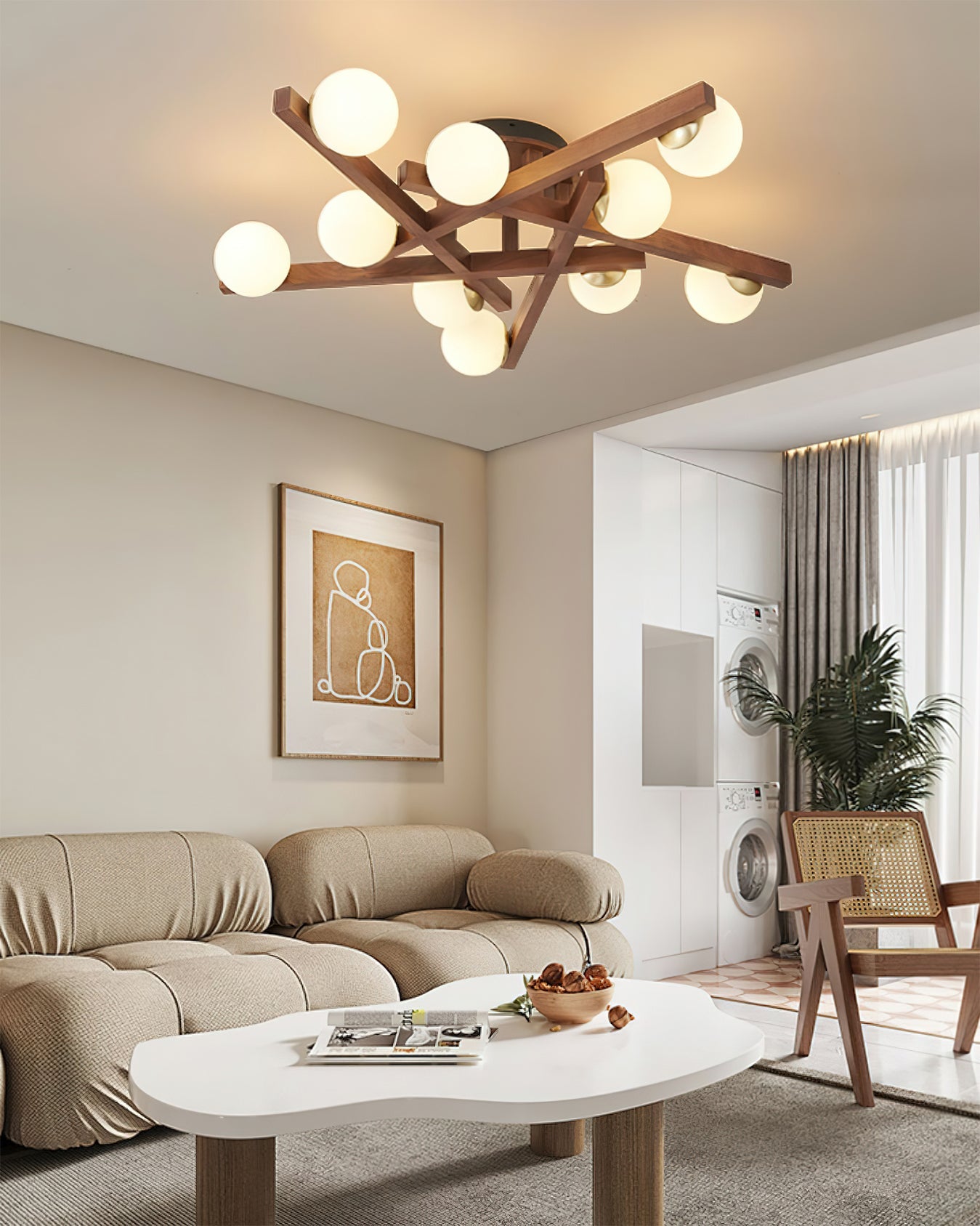Matya Wood Ceiling Light 4