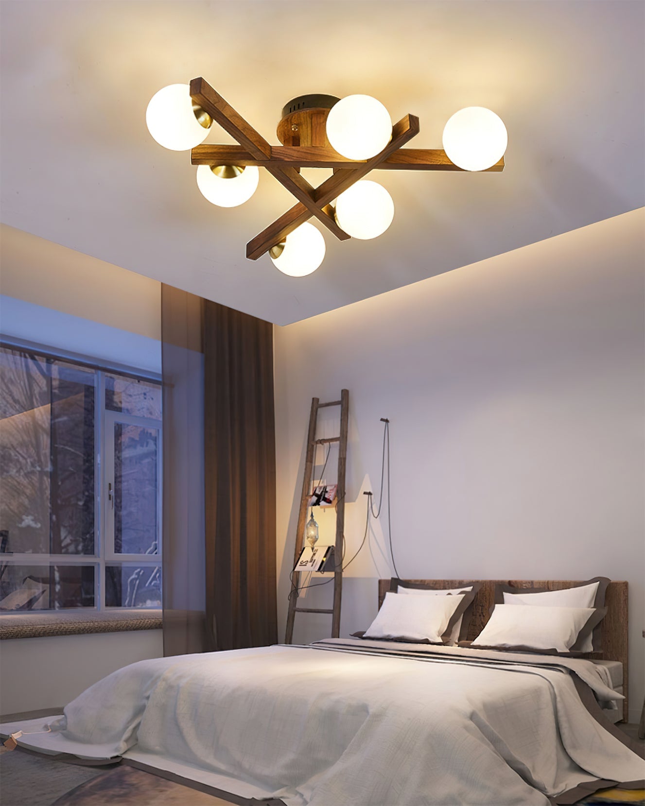 Matya Wood Ceiling Light 6