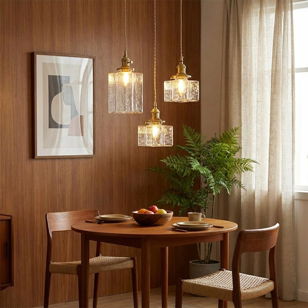 Jewel Glass Brass Pendant Light 8