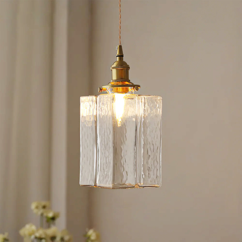 Jewel Glass Brass Pendant Light 9