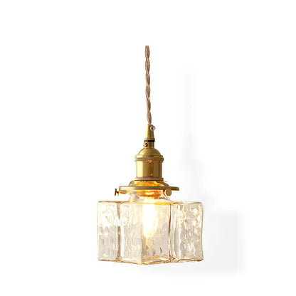 Jewel Glass Brass Pendant Light 1
