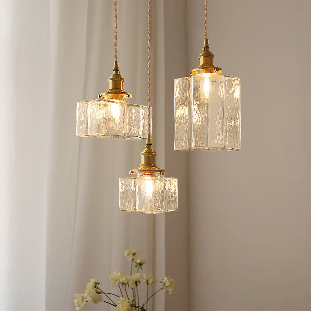 Jewel Glass Brass Pendant Light 2