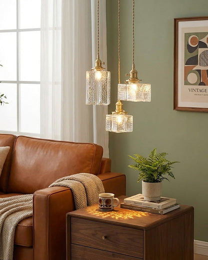Jewel Glass Brass Pendant Light 5