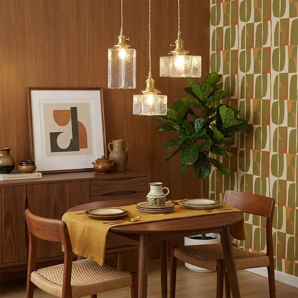 Jewel Glass Brass Pendant Light 7