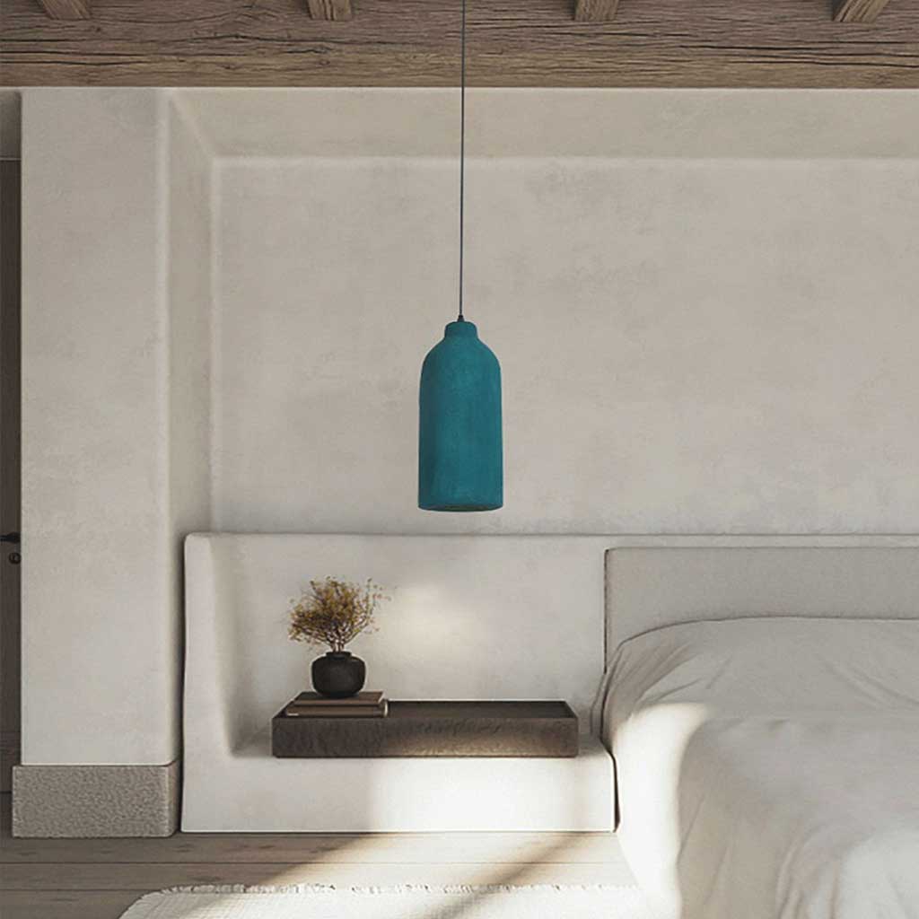 Pendant light minimalist Wabi-Sabi bottle, dark green 3