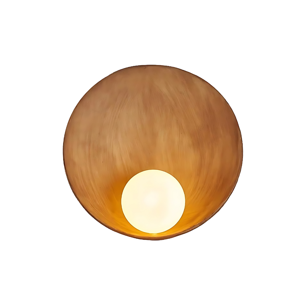 Serenity Modern Resin Japandi Metal Wall Lamp 0