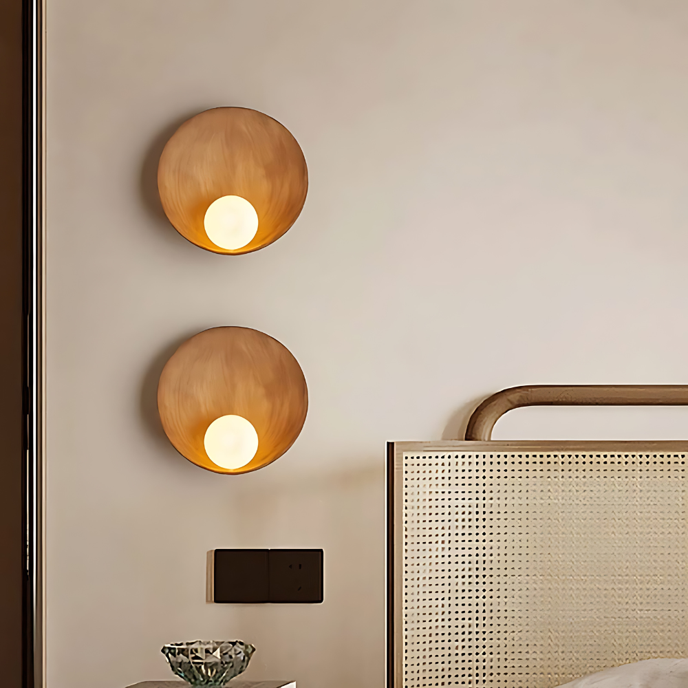 Serenity Modern Resin Japandi Metal Wall Lamp 1