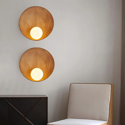 Serenity Modern Resin Japandi Metal Wall Lamp 2