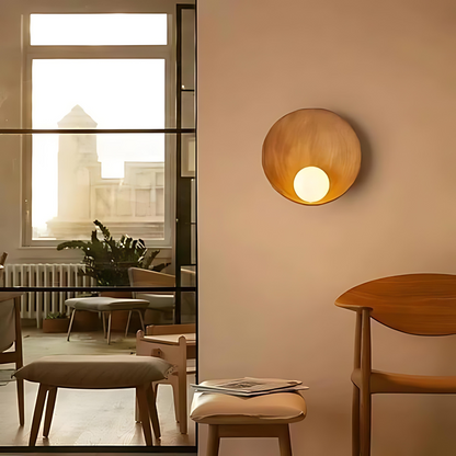 Serenity Modern Resin Japandi Metal Wall Lamp 3