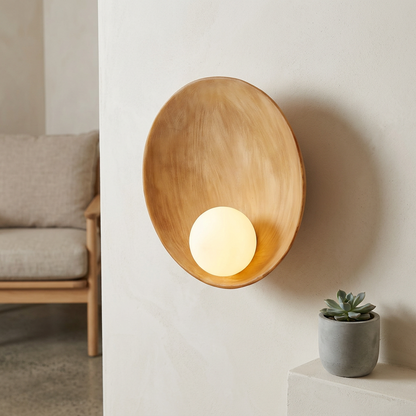 Elara Haus Kintsugi Basin – Architectural Mineral Resin Japandi Sconce