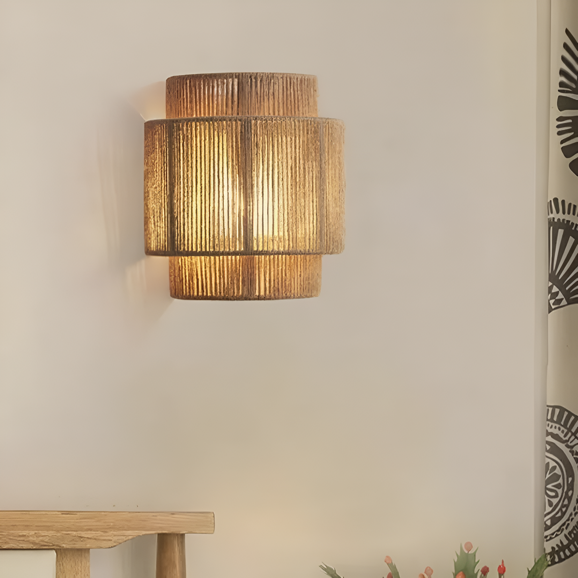 Bohemian Vintage Hand Woven LED Wall Light 2