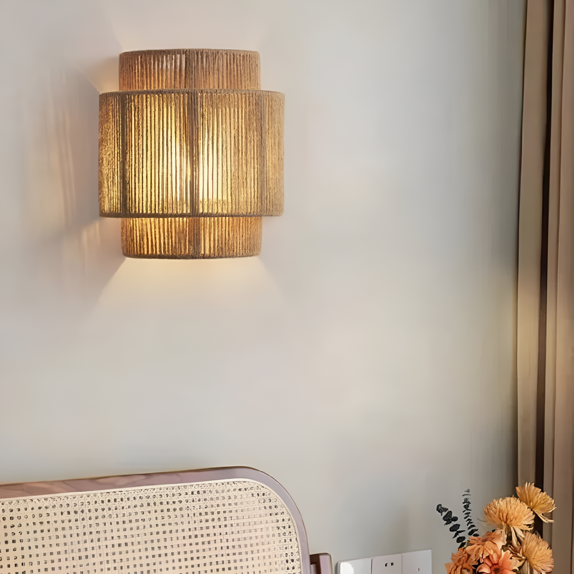 Bohemian Vintage Hand Woven LED Wall Light 4