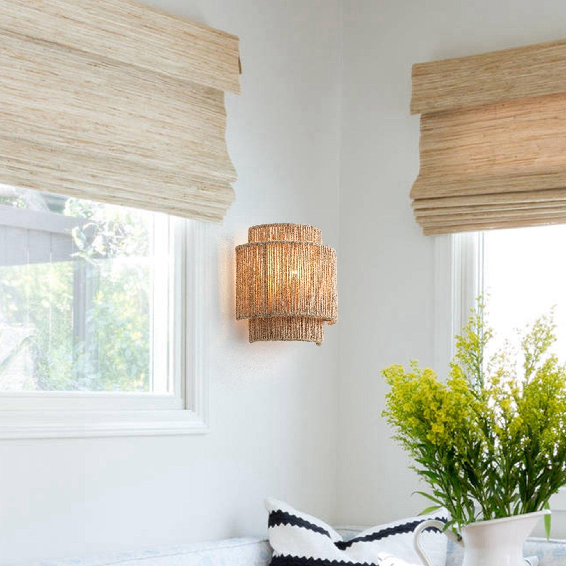 Bohemian Vintage Hand Woven LED Wall Light 6