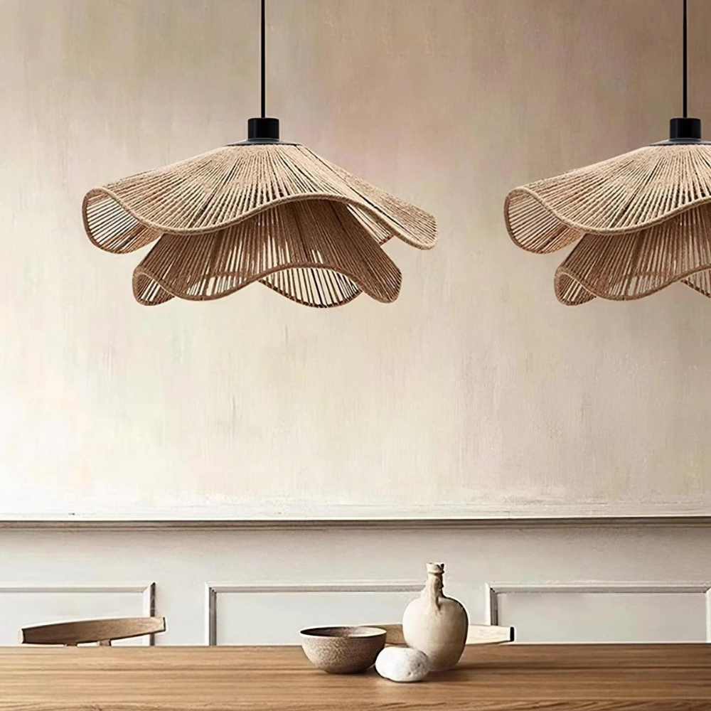 Cape Points Boho Natural Jute Fiber Pendant Light 2