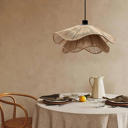 Cape Points Boho Natural Jute Fiber Pendant Light 3