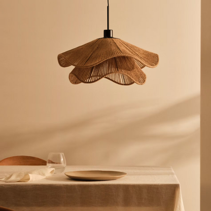 Cape Points Boho Natural Jute Fiber Pendant Light 4