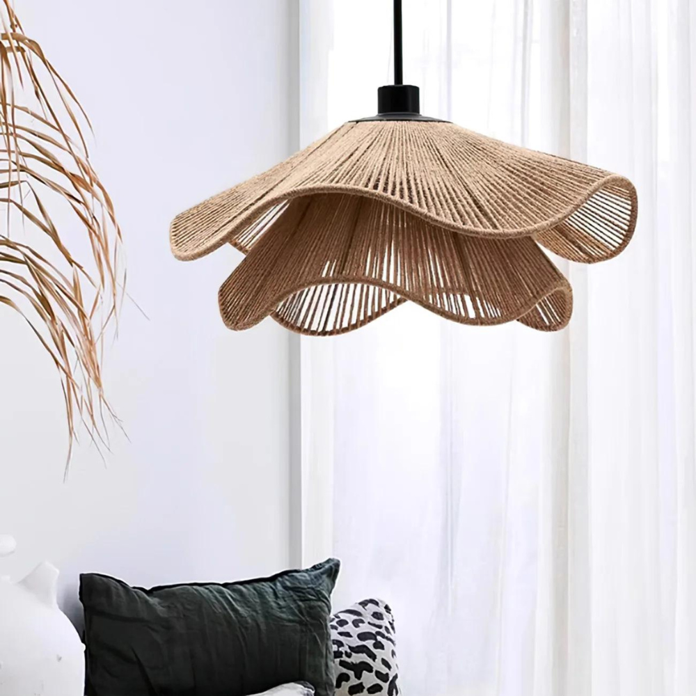 Cape Points Boho Natural Jute Fiber Pendant Light 5