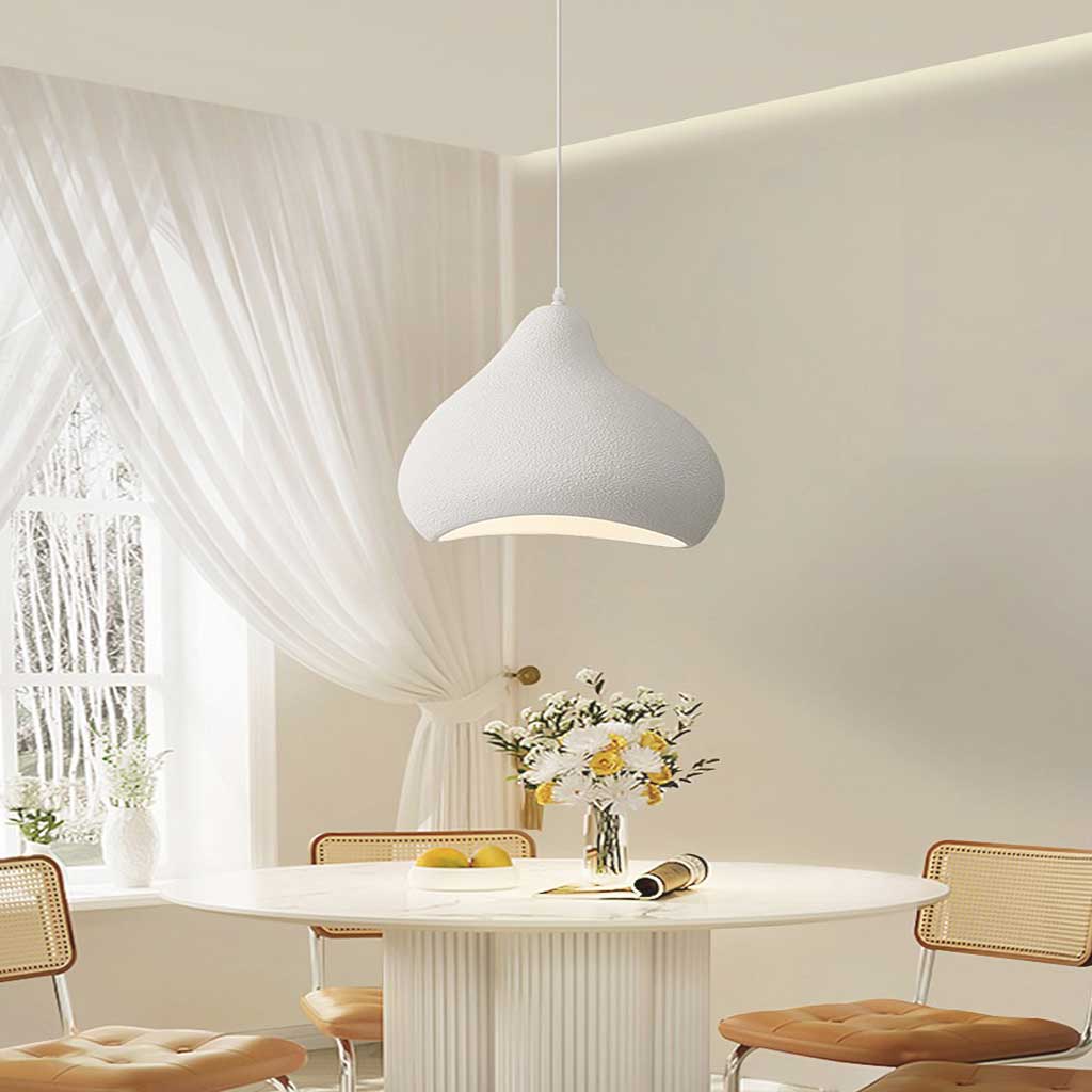 Pendant lamp Japanese Wabi-sabi irregular shape, white / beige 1