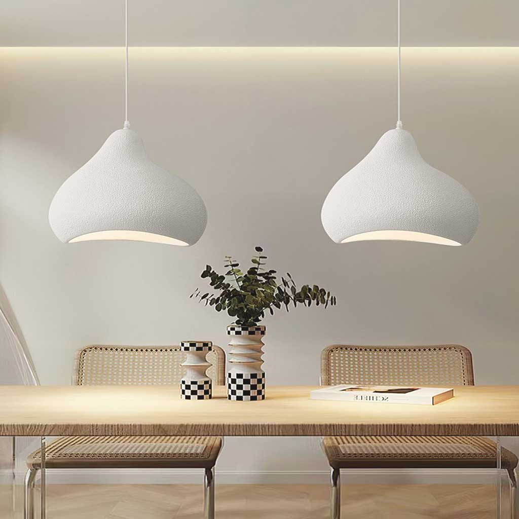 Pendant lamp Japanese Wabi-sabi irregular shape, white / beige 2
