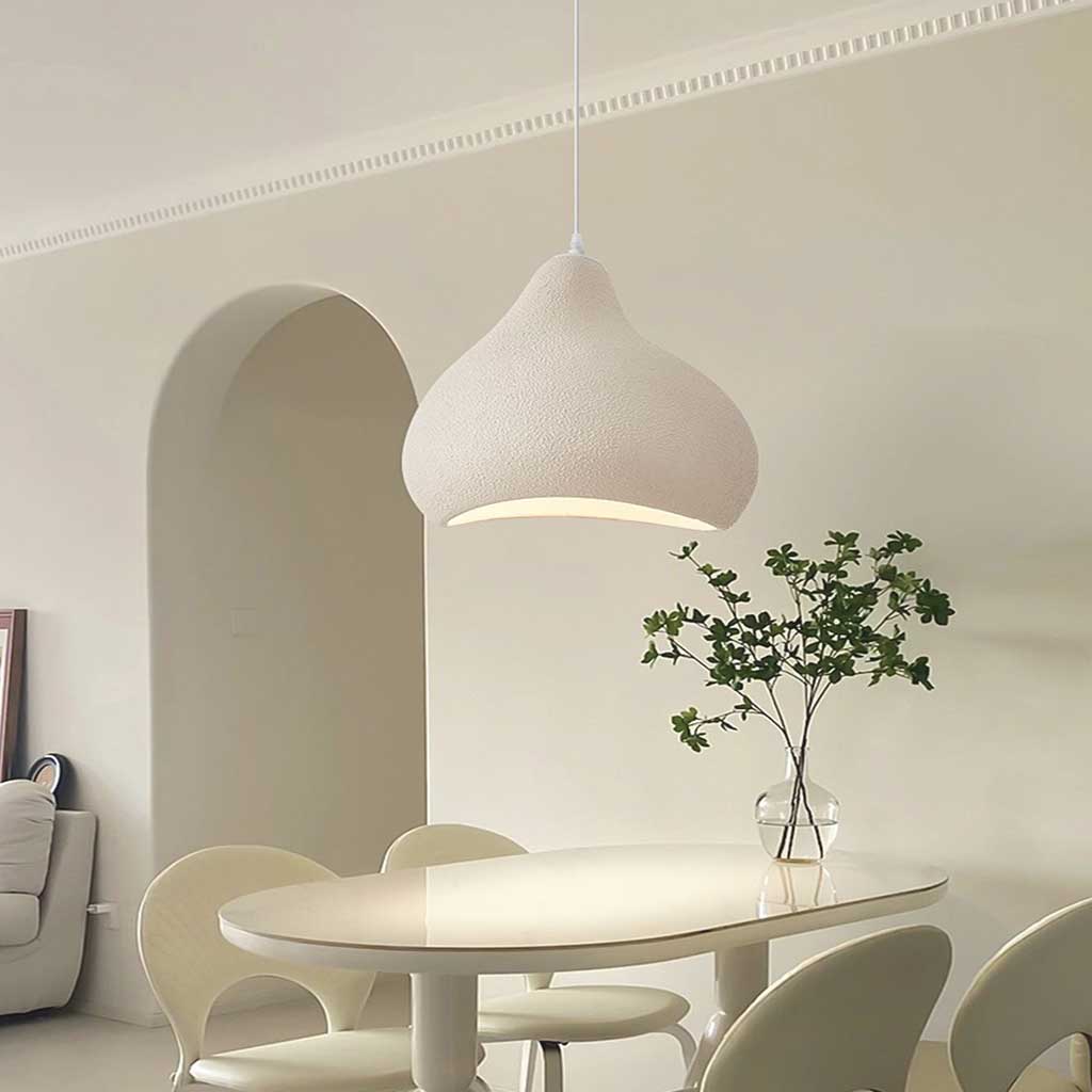 Pendant lamp Japanese Wabi-sabi irregular shape, white / beige 3