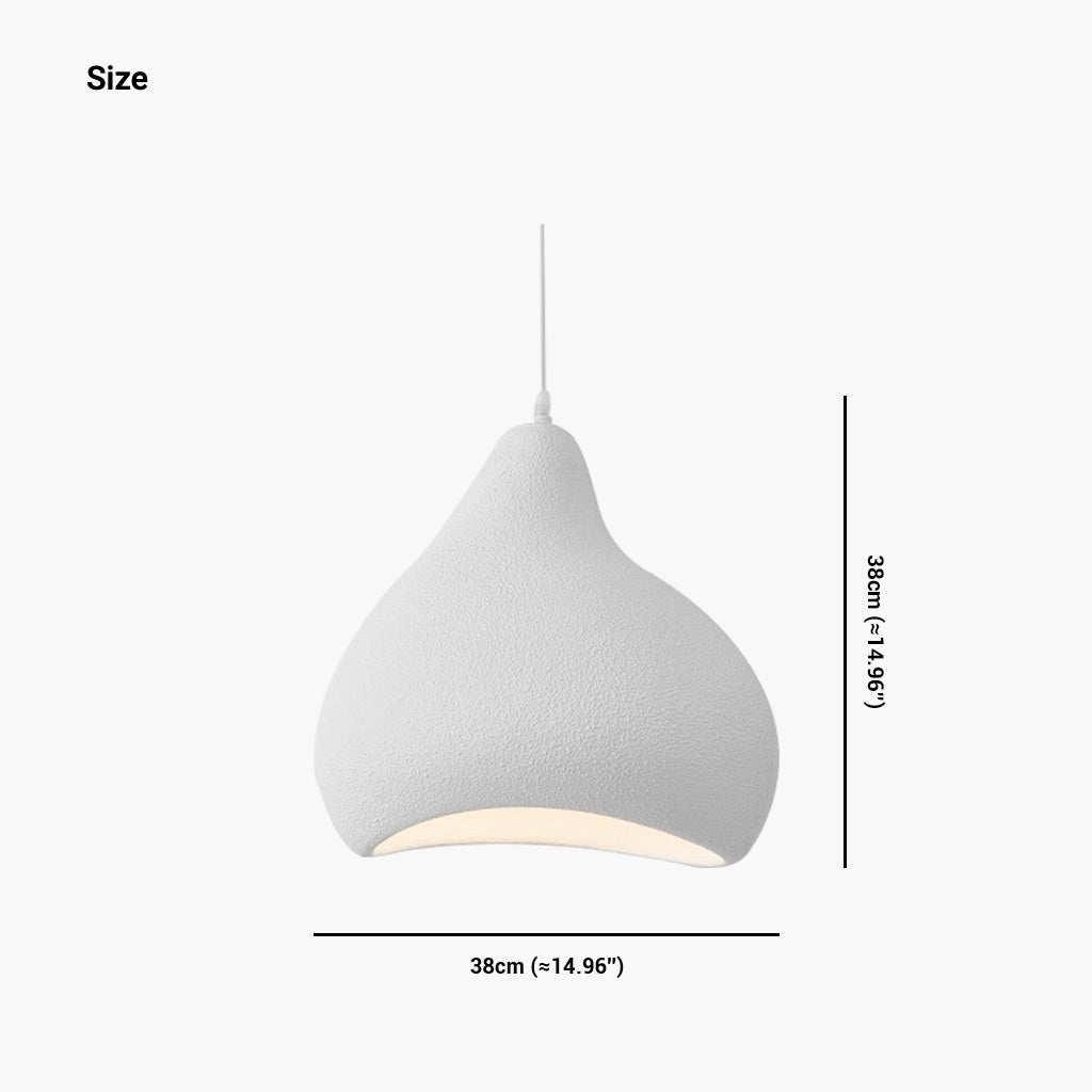 Pendant lamp Japanese Wabi-sabi irregular shape, white / beige 6