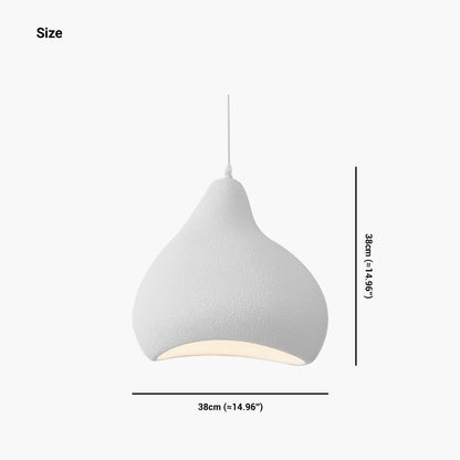 Pendant lamp Japanese Wabi-sabi irregular shape, white / beige 6