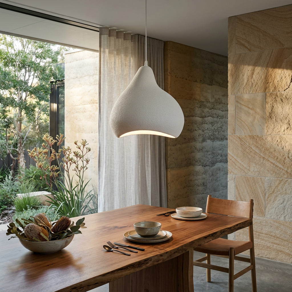 Elara Haus Kintsugi Bud – Architectural Mineral Wabi-Sabi Pendant Light