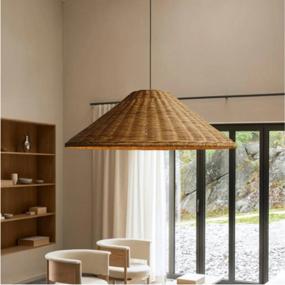 Japandi Artisan Shine Rattan Pendant Light 1
