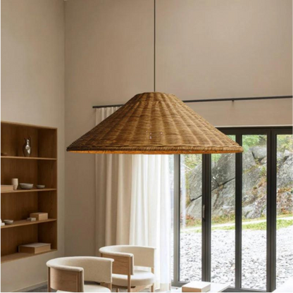 Japandi Artisan Shine Rattan Pendant Light 1