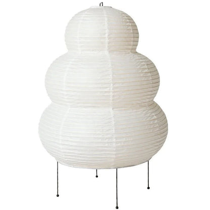 Japanese Wabi Sabi White Rice Paper Table Lamp 0