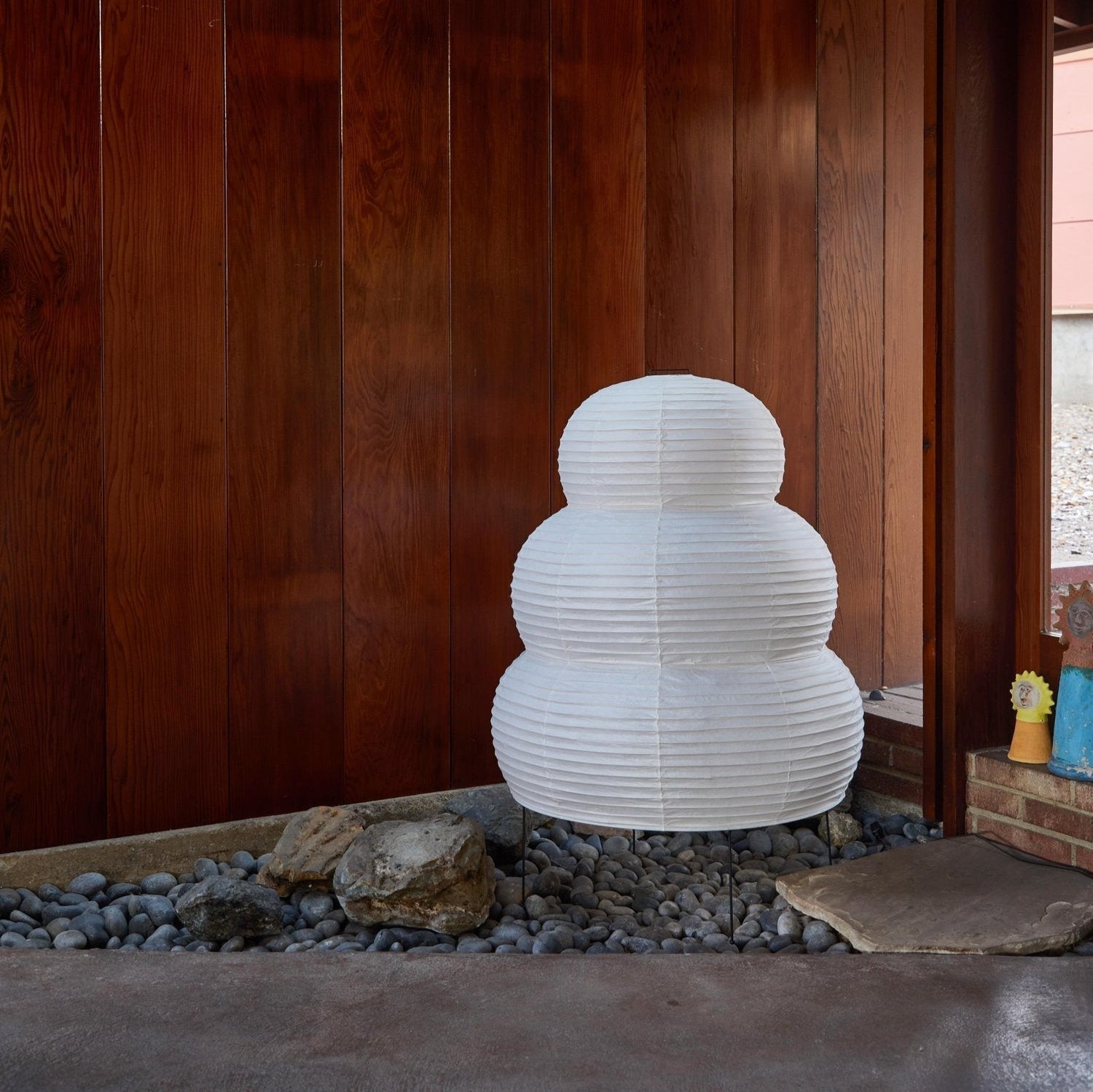 Japanese Wabi Sabi White Rice Paper Table Lamp 6