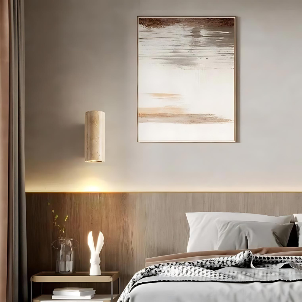 Wabi-Sabi Aura Travertine Wall Light 2