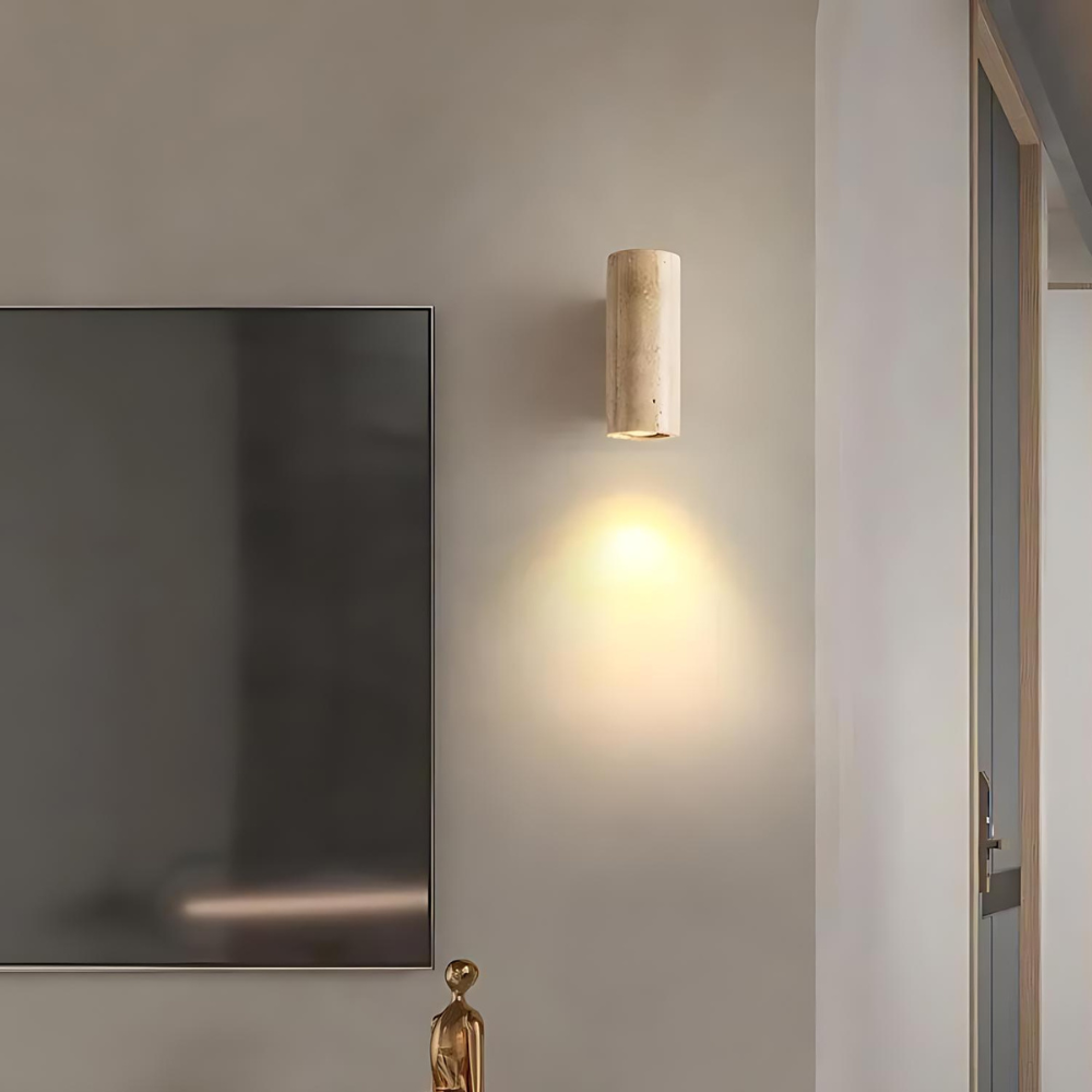 Wabi-Sabi Aura Travertine Wall Light 3