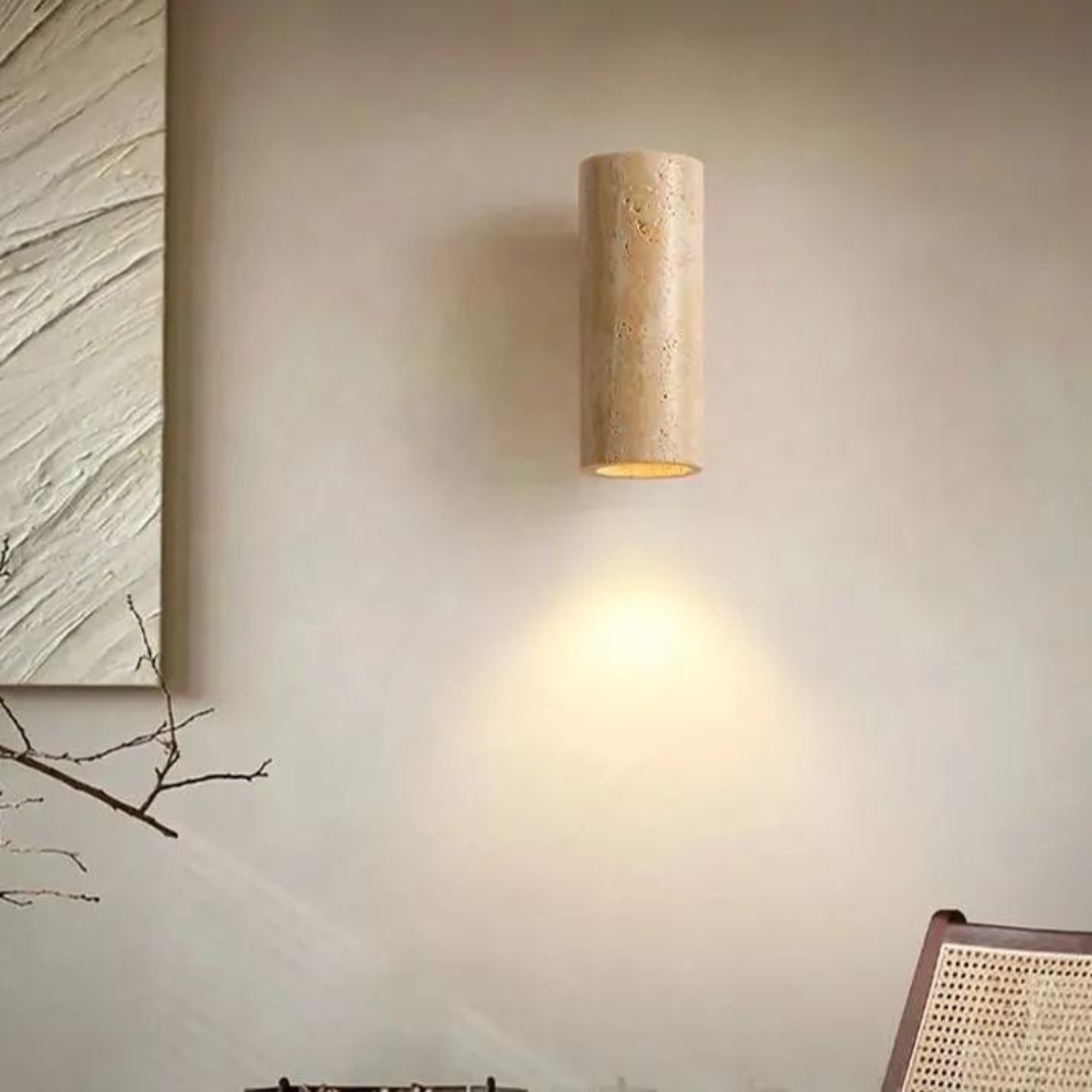 Wabi-Sabi Aura Travertine Wall Light 4