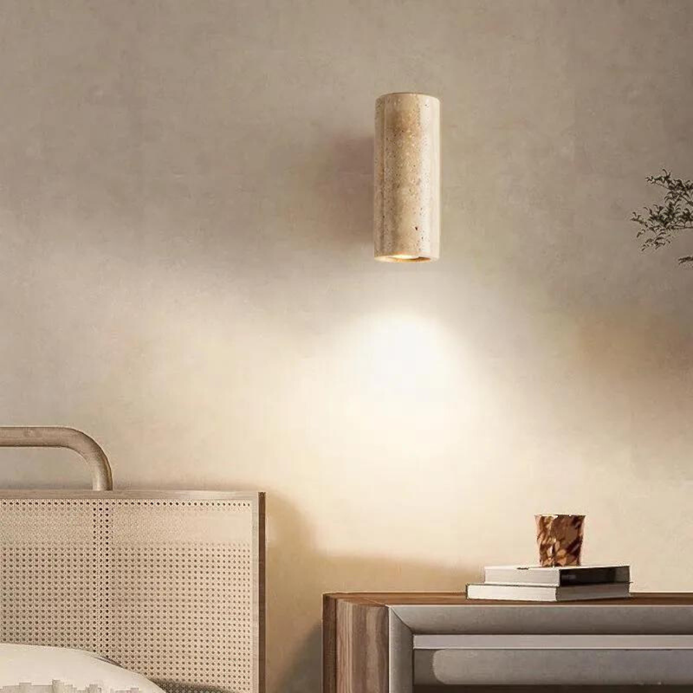 Wabi-Sabi Aura Travertine Wall Light 6