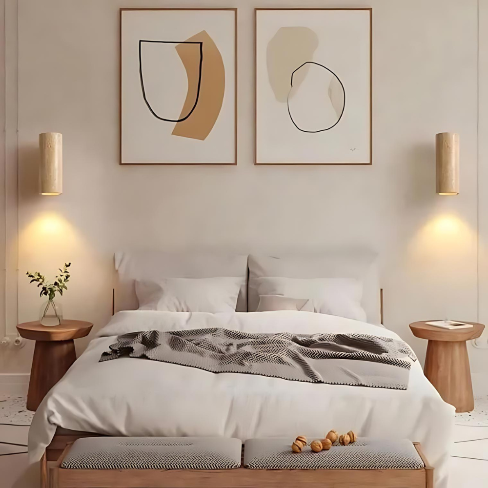 Wabi-Sabi Aura Travertine Wall Light 7