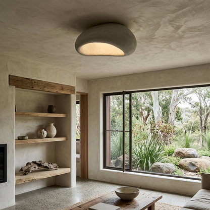 Elara Haus Kintsugi Cove – Architectural Mineral Wabi-Sabi Ceiling Light