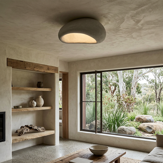 Elara Haus Kintsugi Cove – Architectural Mineral Wabi-Sabi Ceiling Light
