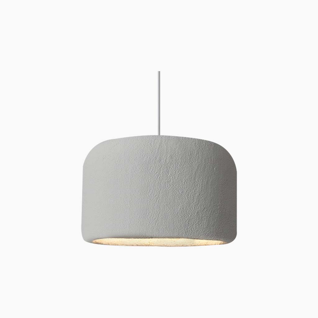 Pendant light minimalist Wabi-Sabi round drum, 3 colors 0