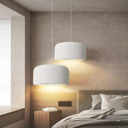 Pendant light minimalist Wabi-Sabi round drum, 3 colors 2