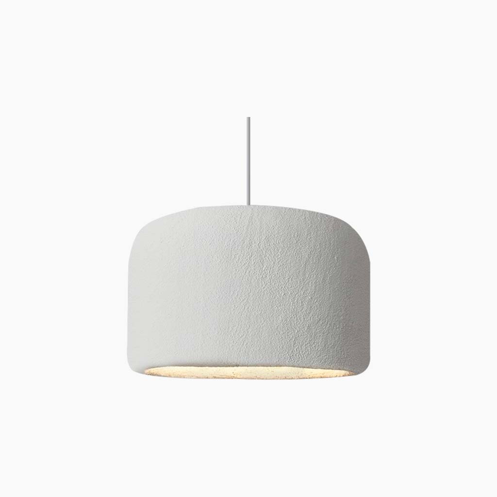 Pendant light minimalist Wabi-Sabi round drum, 3 colors 1