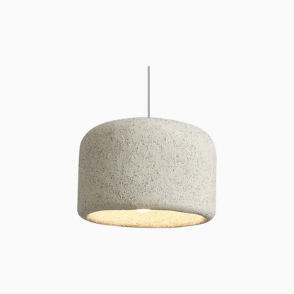 Pendant light minimalist Wabi-Sabi round drum, 3 colors 6