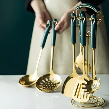 Golden Stainless Steel Utensil Set 7