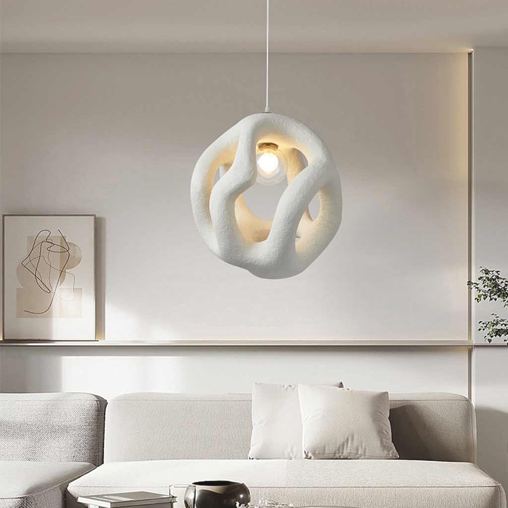 Pendant light minimalist wabi-sabi cement cave 6