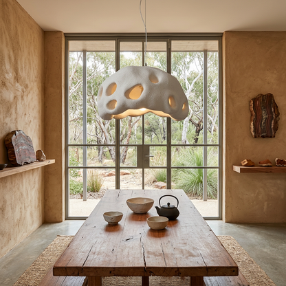 Elara Haus Kintsugi Grotto – Architectural Mineral Wabi-Sabi Pendant Light